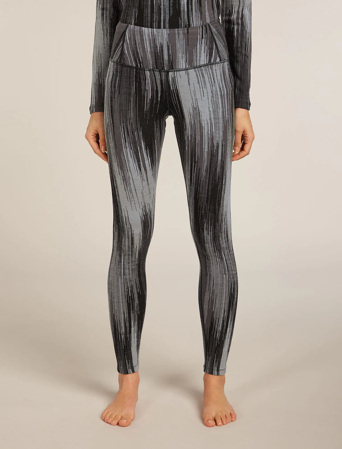 Icebreaker Womens Merino 260 Tech Vertex High Rise Thermal Leggings Peak