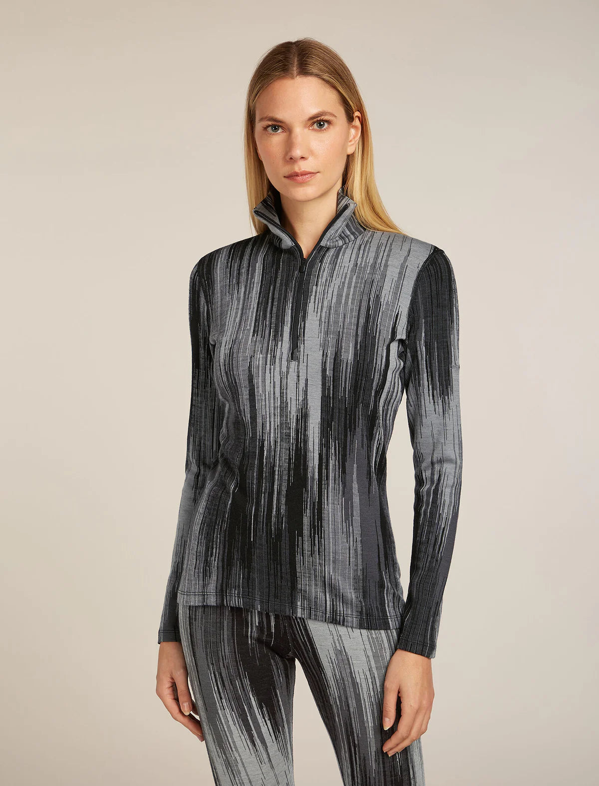 Icebreaker Womens Merino 260 Tech Vertex Long Sleeve Half Zip Thermal Top Peak