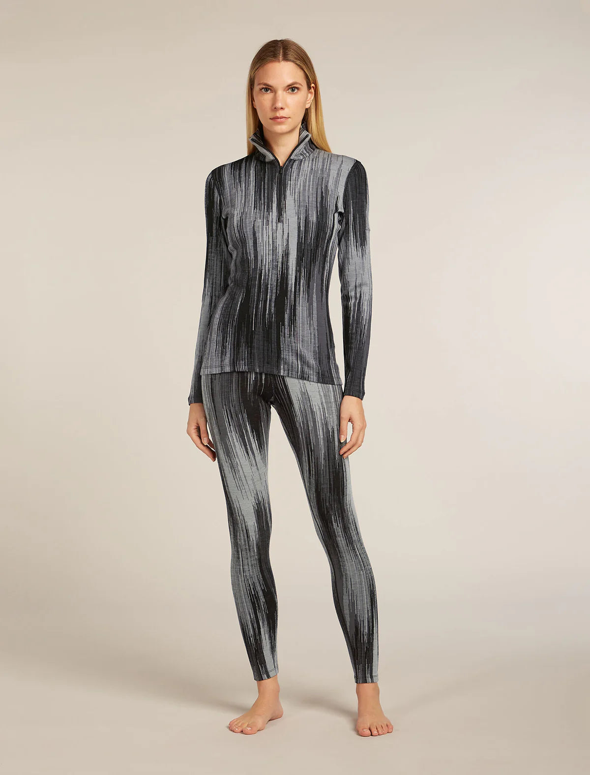 Icebreaker Womens Merino 260 Tech Vertex High Rise Thermal Leggings Peak