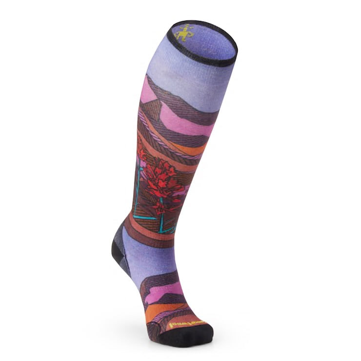 Smartwool Womens Ski OTC Zero Cushion Floral Field Print Sock