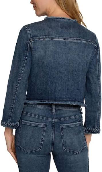 Liverpool Womens Denim Jacket W/ Braid Detail