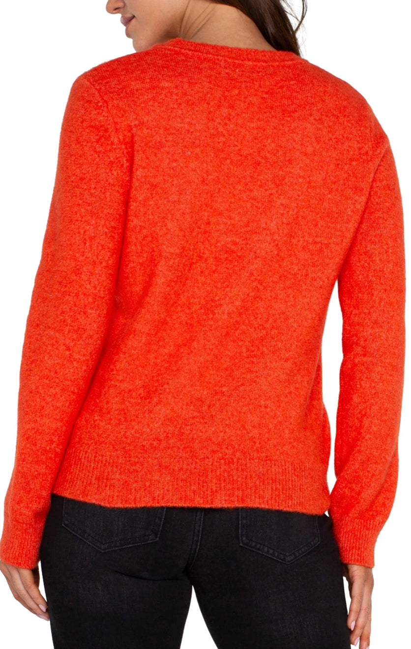 Liverpool Womens Long Sleeve Cut Out Bow Neck Sweater