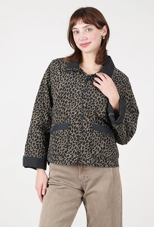 Habitat Womens Reversible Print Quilt Puffer Coat