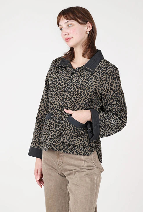 Habitat Womens Reversible Print Quilt Puffer Coat