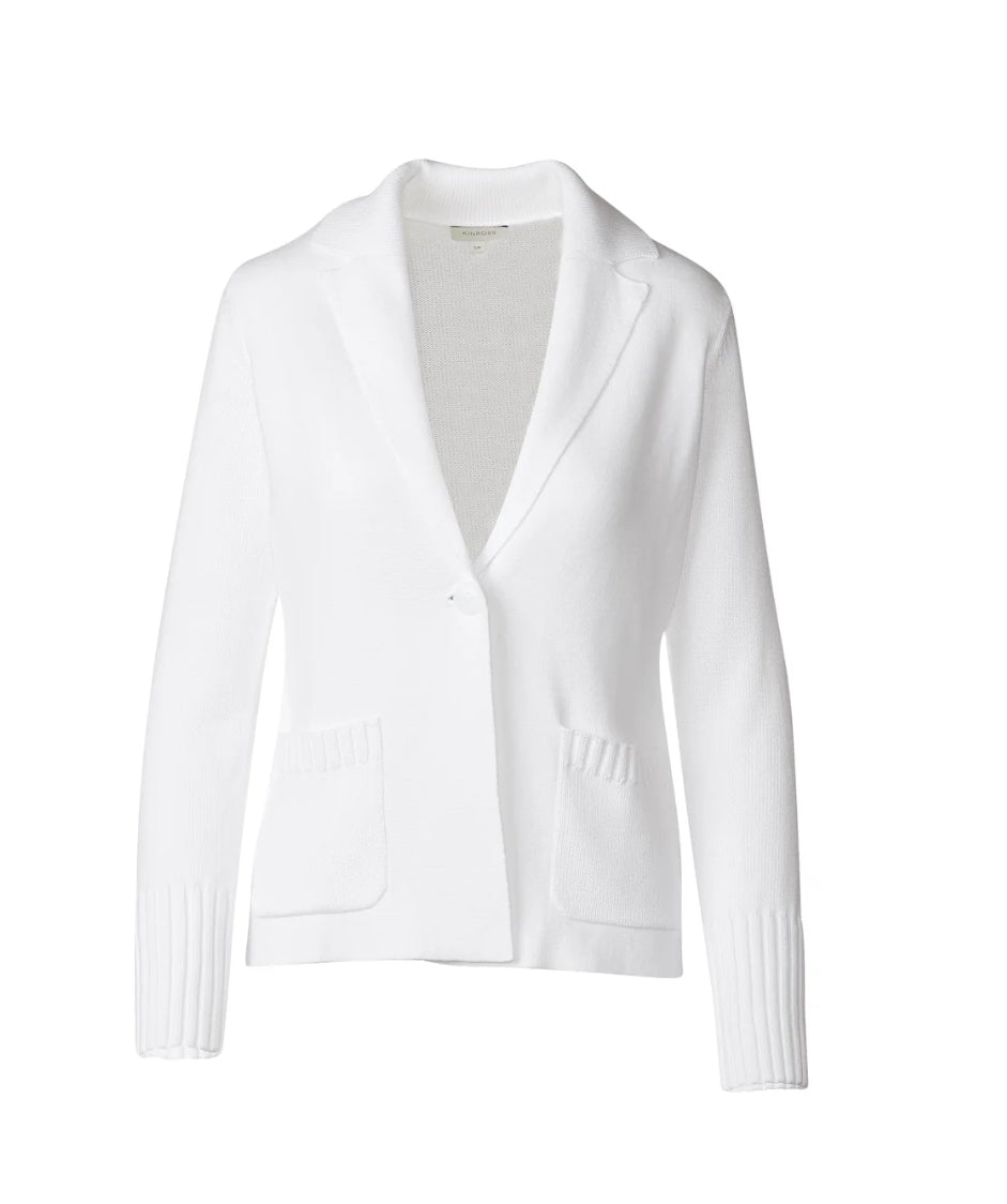 Kinross Womens Fitted Notch Collar Cardigan