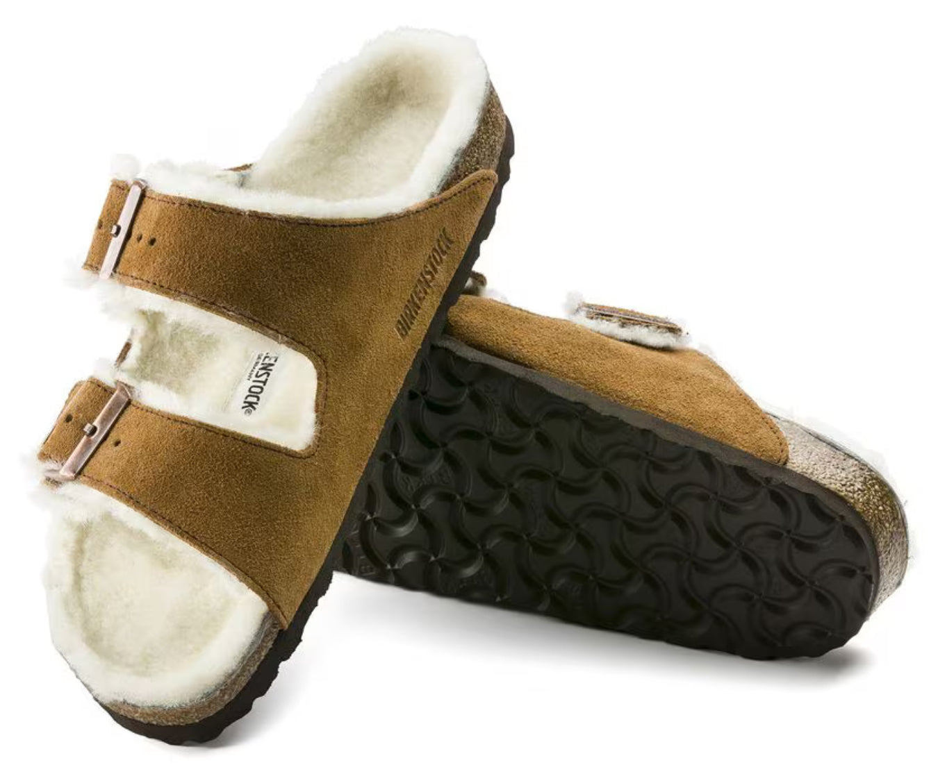 Birkenstock Womens Arizona Shearling Suede Leather