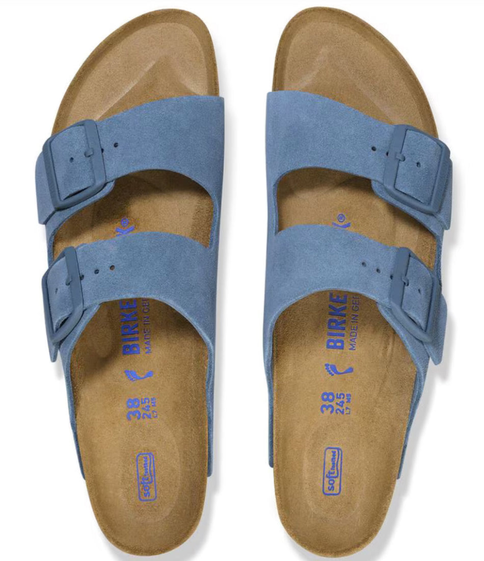 Birkenstock Womens Arizona Soft Footbed Suede Leather