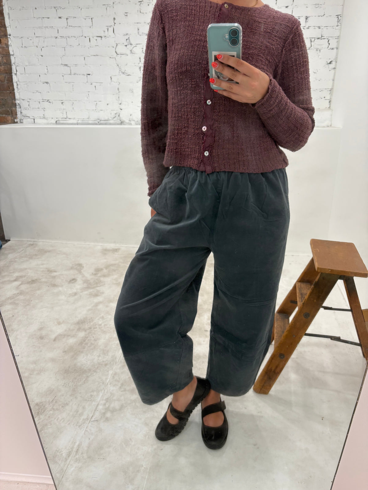 Cut Loose Womens Mini Cord Collard Shirt