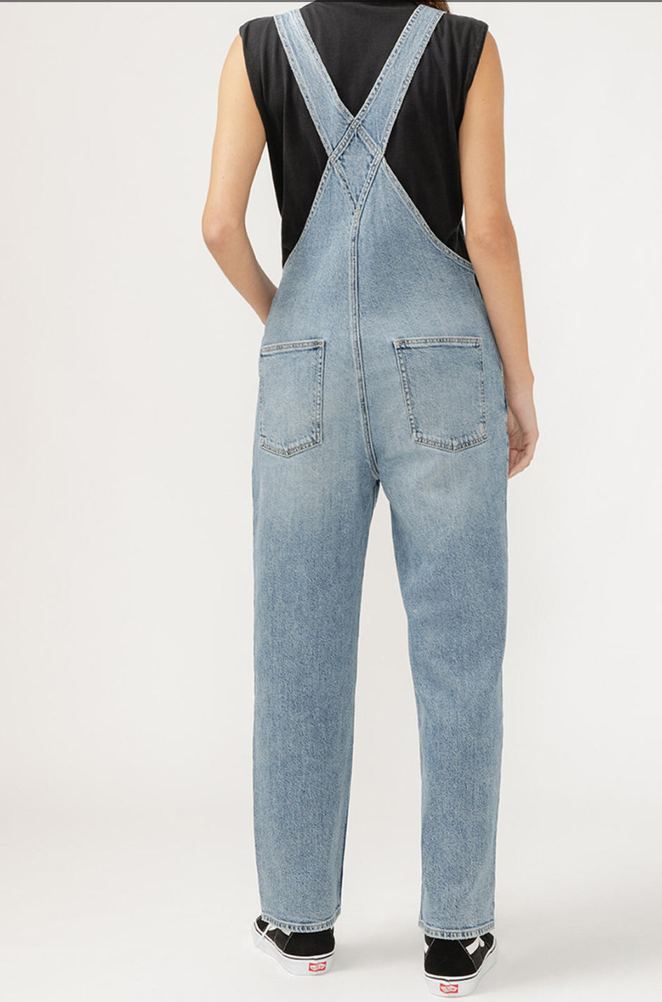 Silver Jeans Co Womens 90s Baggy Straight Leg Overall