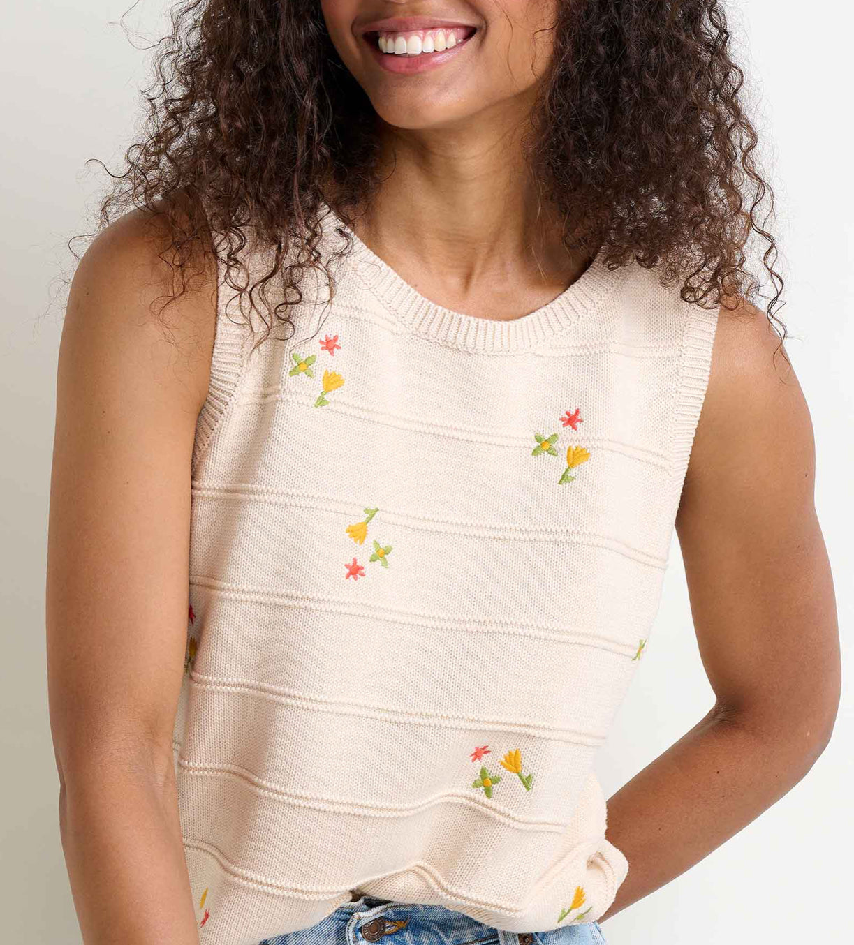 Toad & Co Womens Bianca Crew Tank Embroidered