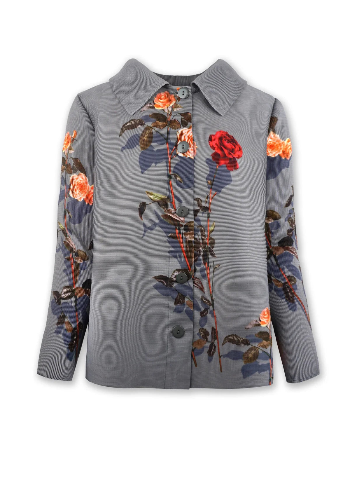Wild Cosmos Womens Elizabeth Rose Garden Crystal Pleats Shirt