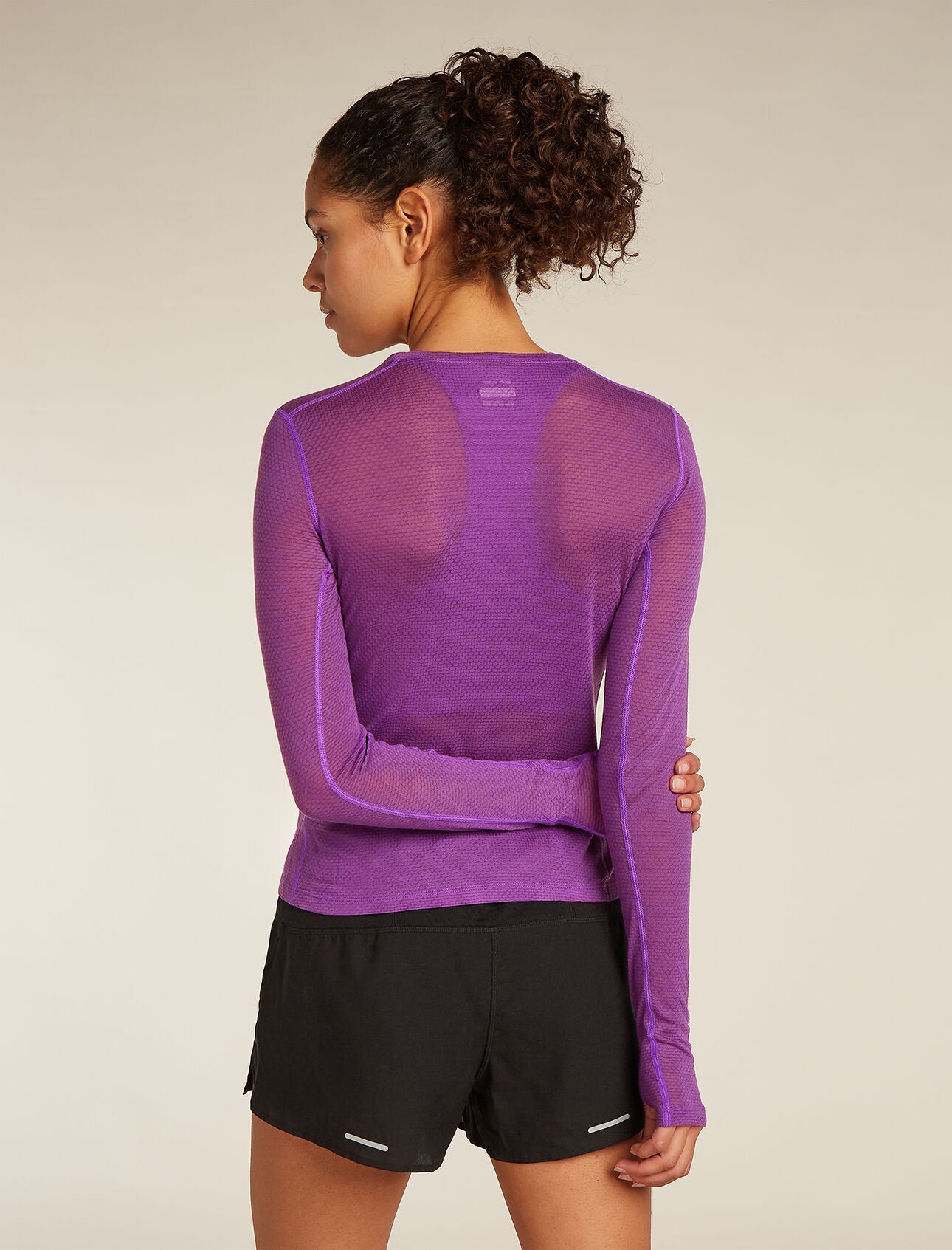 Icebreaker Womens Merino Blend 75 Cool-Lite™ Featherlight™ Long Sleeve Crew Thermal Top