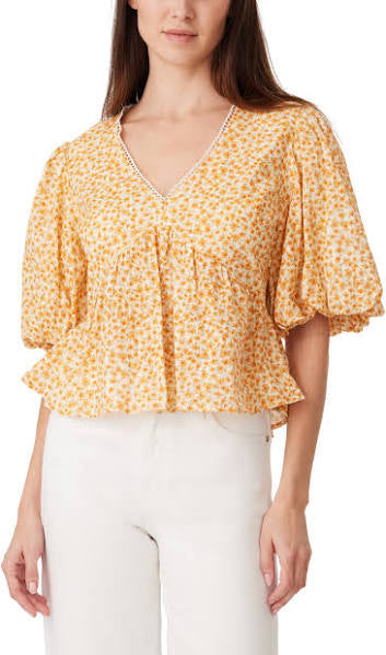 Habitual Women's Balloon Short Sleeve Blouse