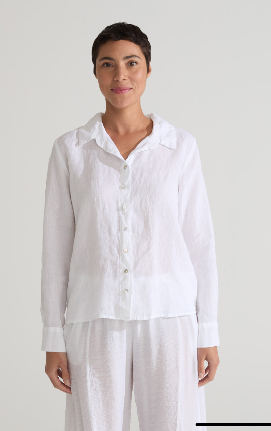 Cut Loose Fitted Hanky Linen Shirt