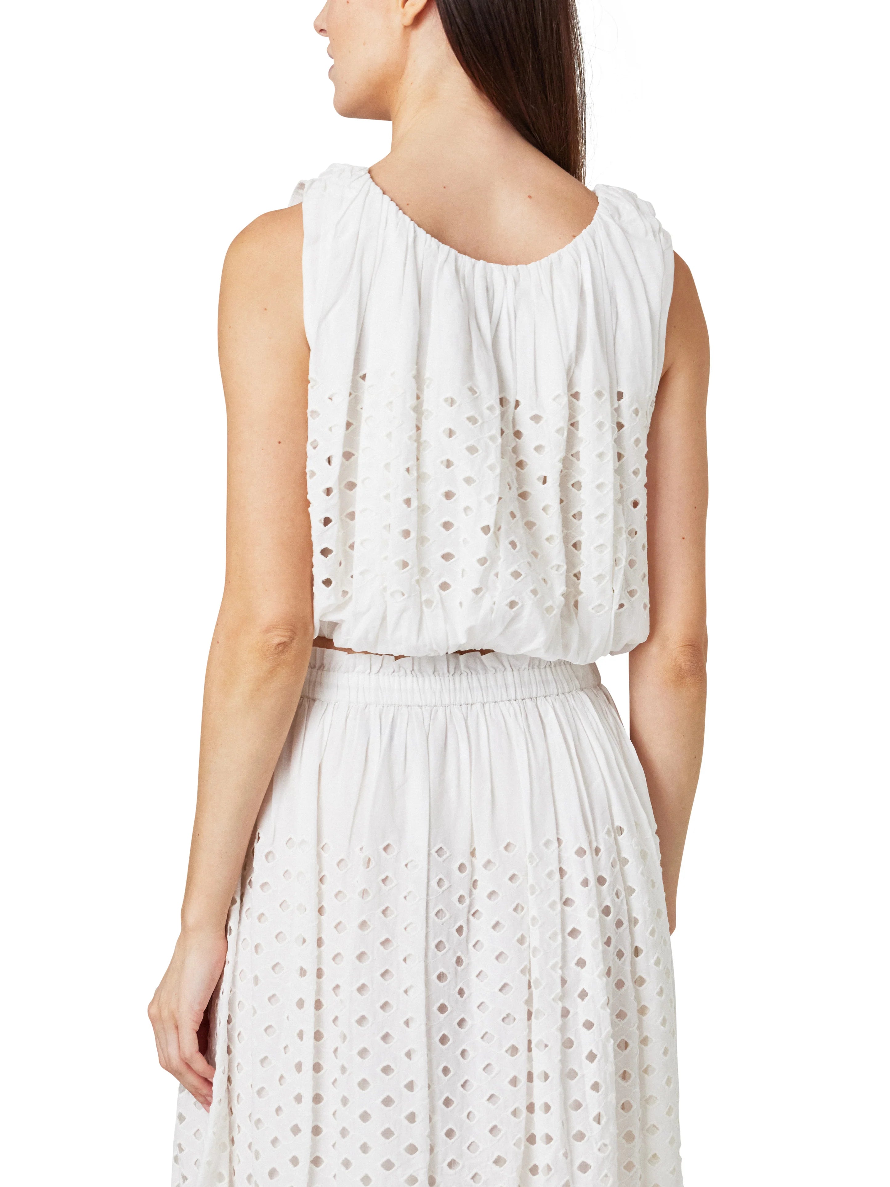 Habitual Womens Crop Eyelet Top