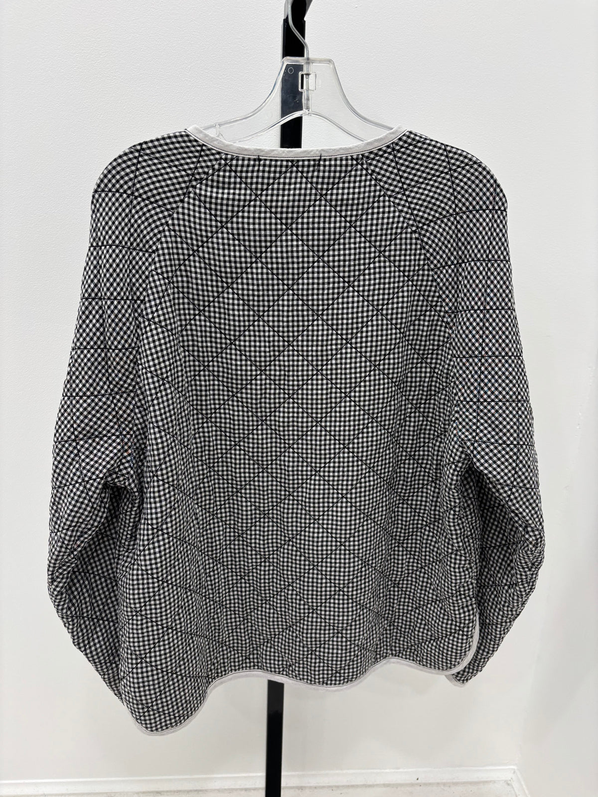 Cut Loose Womens Black Crinkle Quilt Easy Jacket