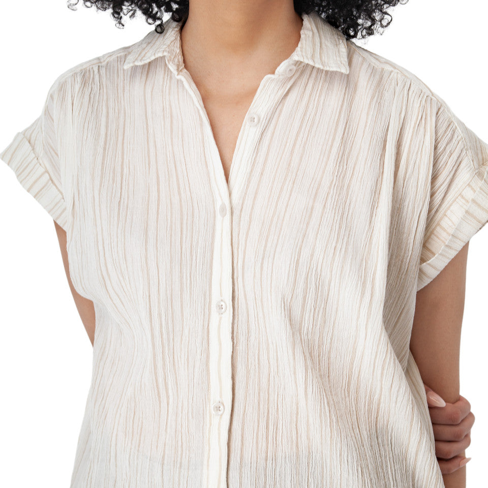 Aventura Womens Patterned Short Sleeve Beachcomber Top