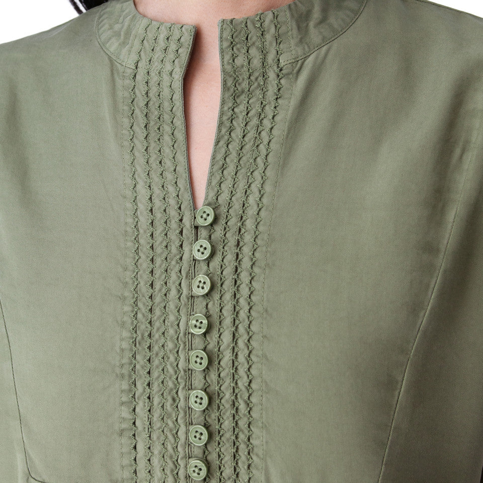 Aventura Womens Margot Mandarin Collar Top
