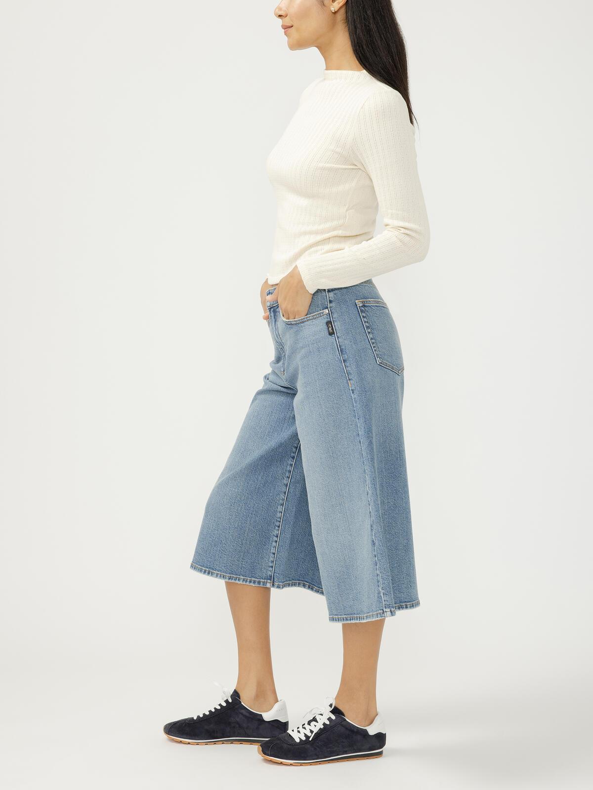 Silver Jeans Co. Womens High Rise Culotte Jeans