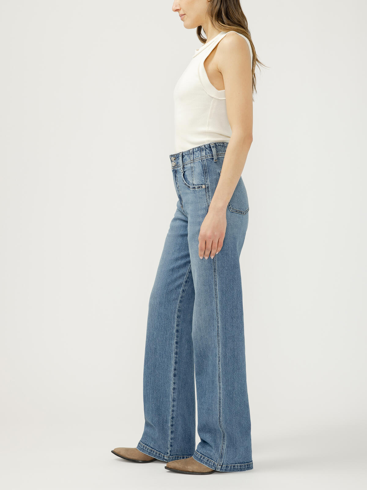 Silver Jeans Co. Womens Highly Desirable High Rise Trouser Leg Jeans