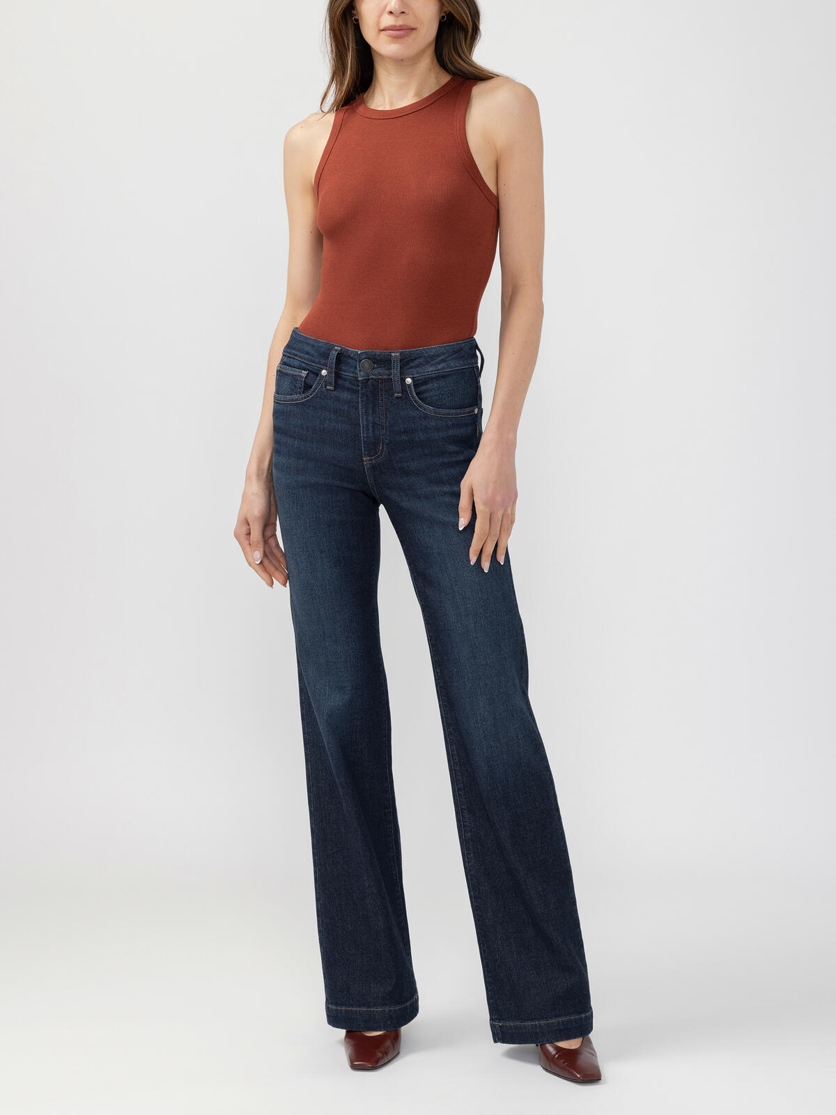 Silver Jeans Co. Womens Avery Trouser Leg Jeans
