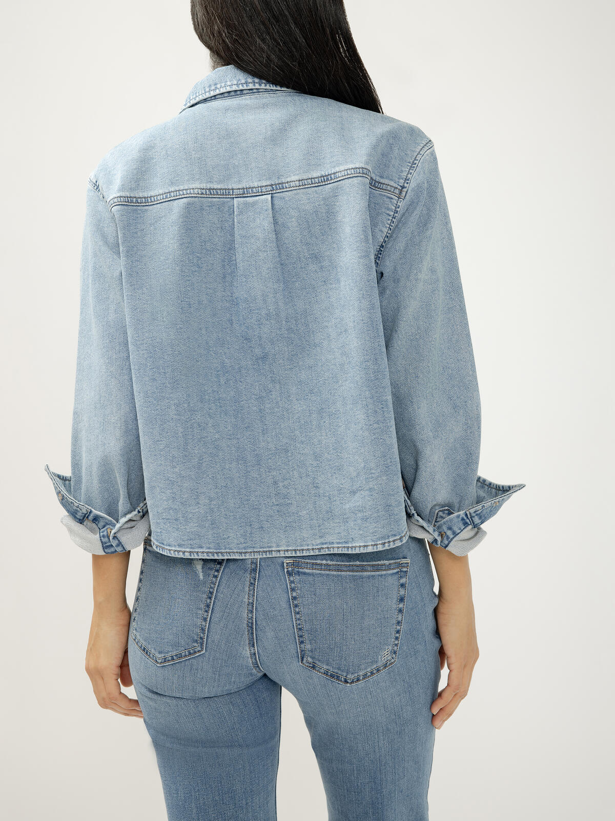 Silver Jeans Co. Womens Button Front Knit Flex Shirt