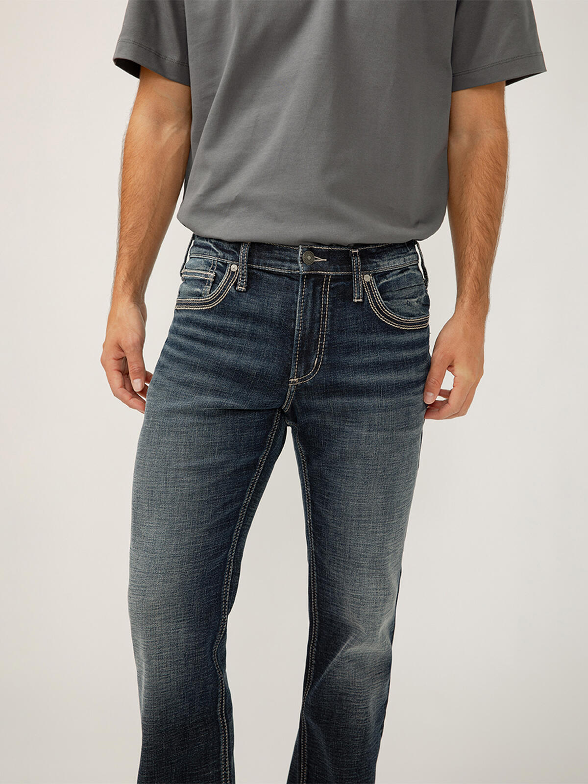 Silver Jeans Co. Mens Jace Slim Fit Bootcut Jeans