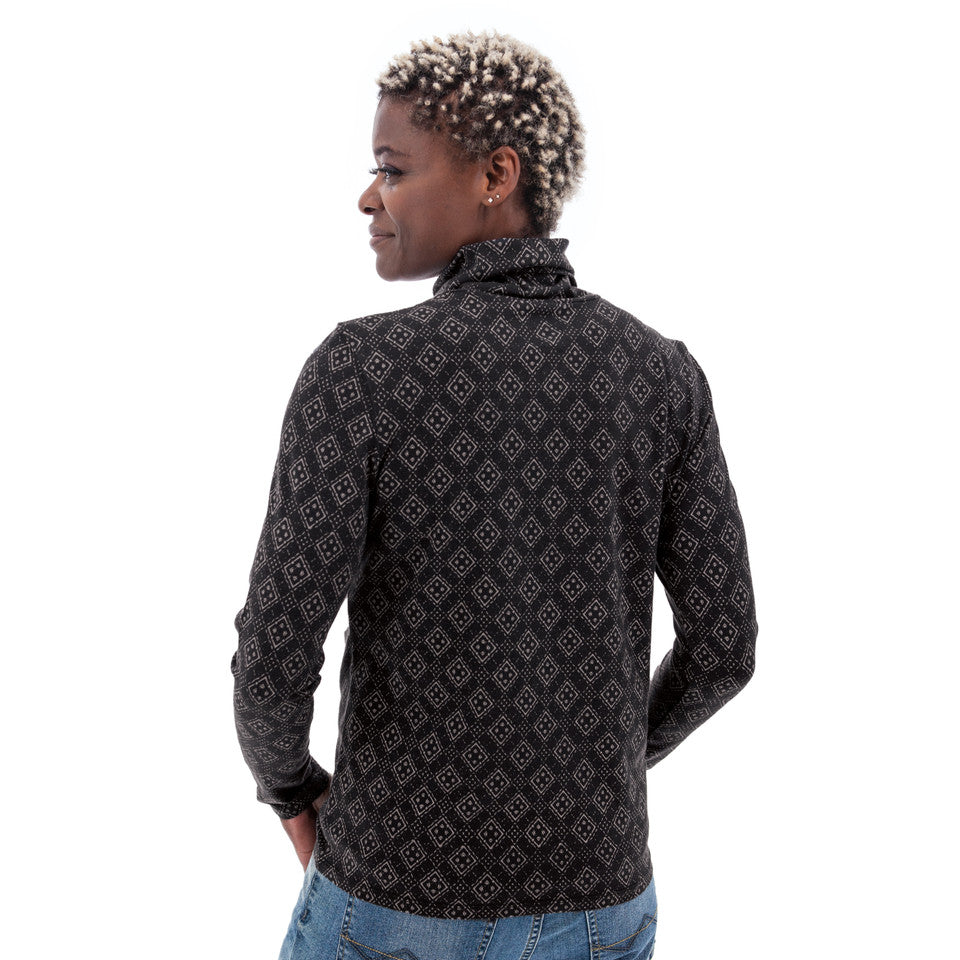 Old Ranch Womens Mariela Print Turtleneck