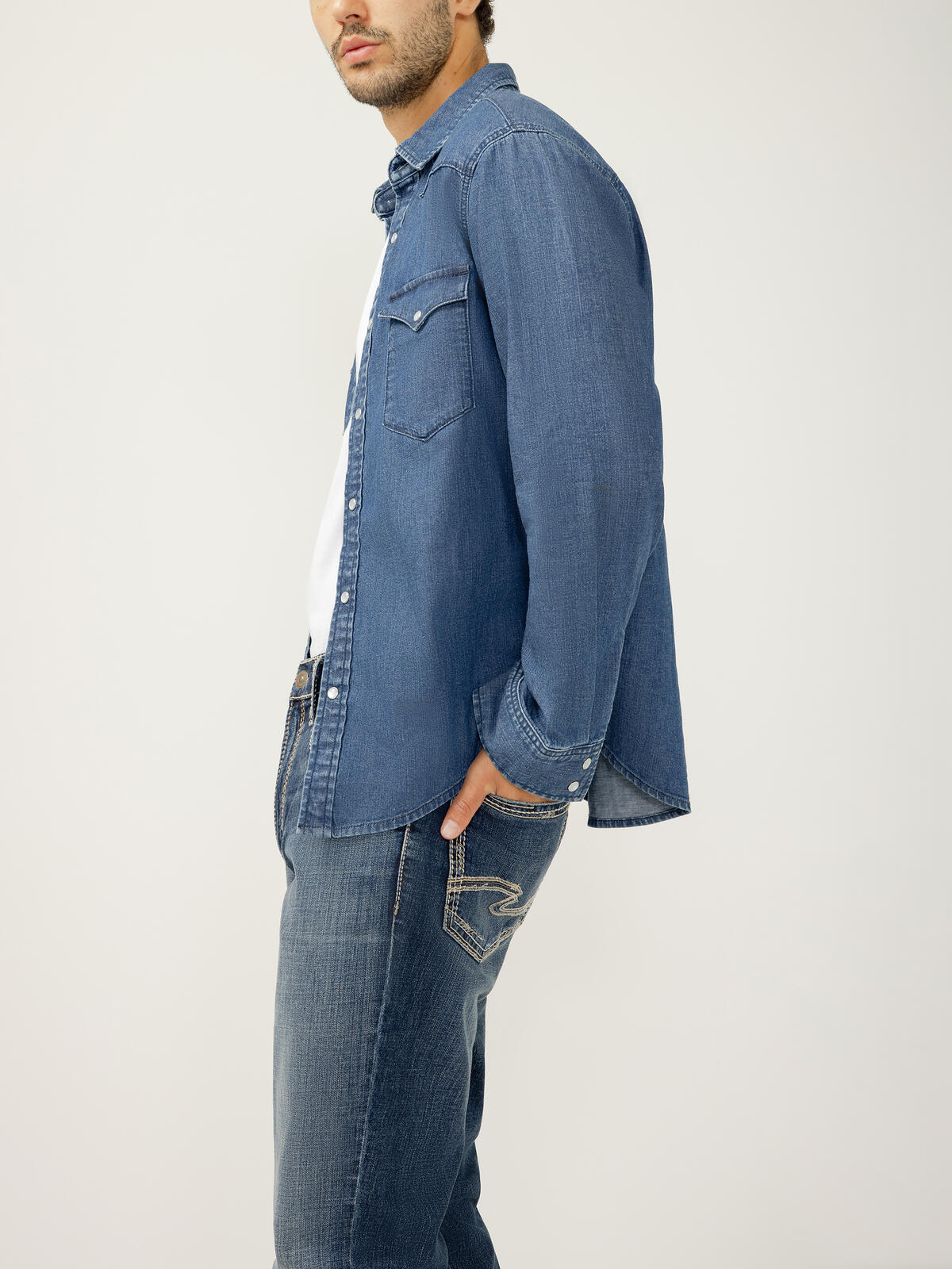 Silver Jeans Co. Mens Western Shirt