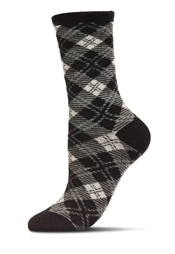 MeMoi Womens Diamond Overlay Cashmere Crew