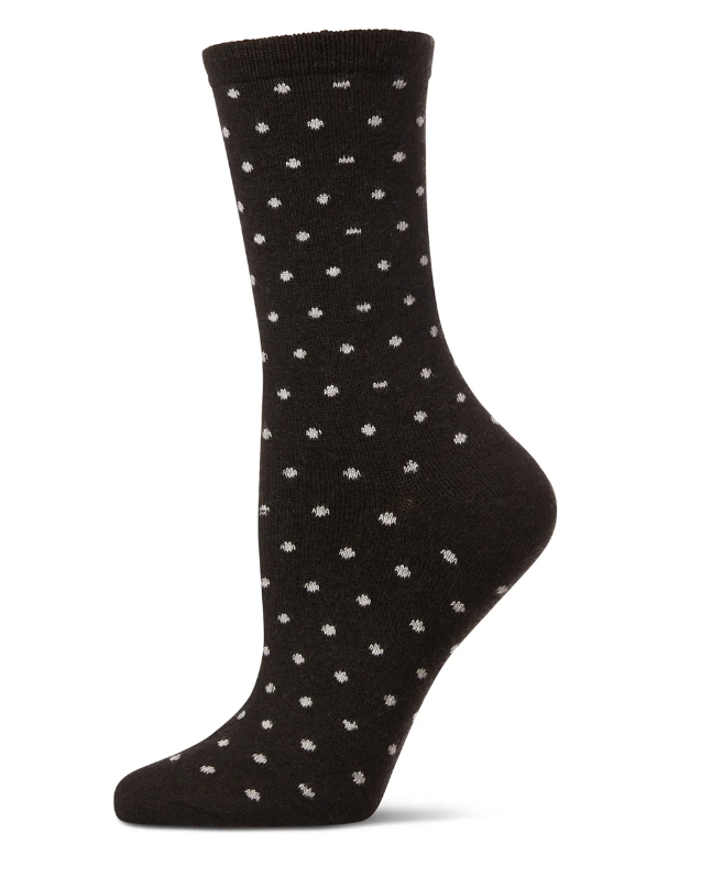 MeMoi Womens Mini Dot Cashmere Crew
