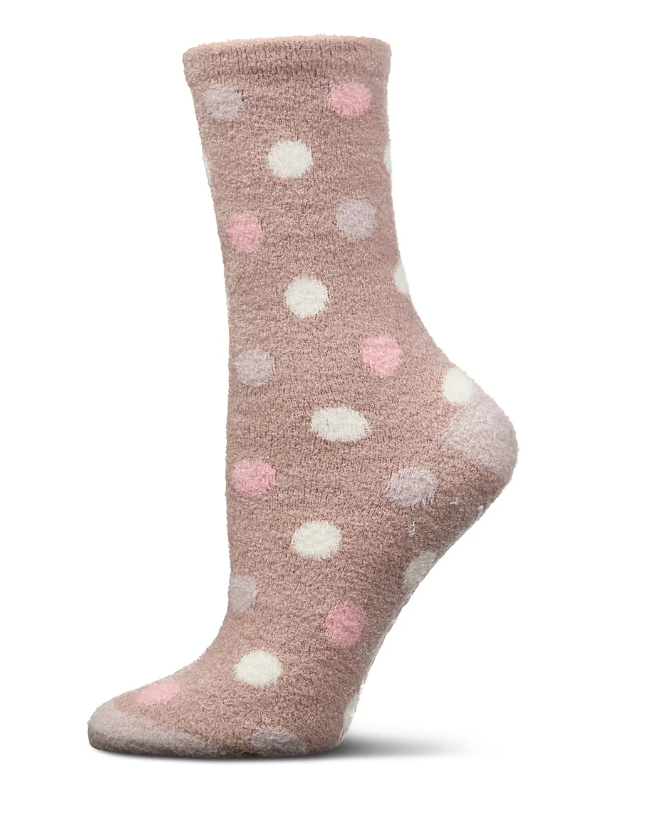 MeMoi Polka Dot Non-Skid Aloe Infused Crew