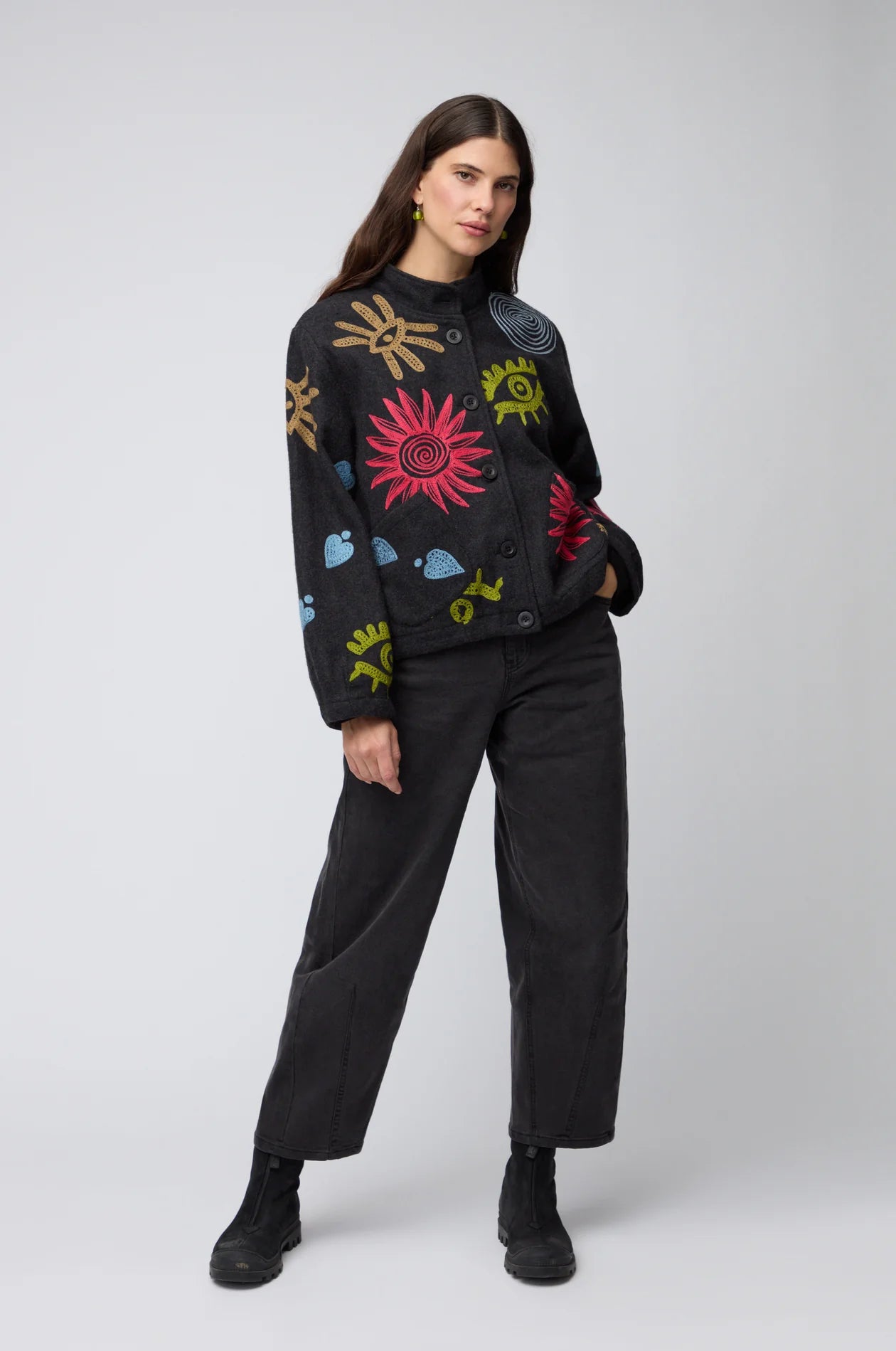Noen Womens Embroidered Jacket