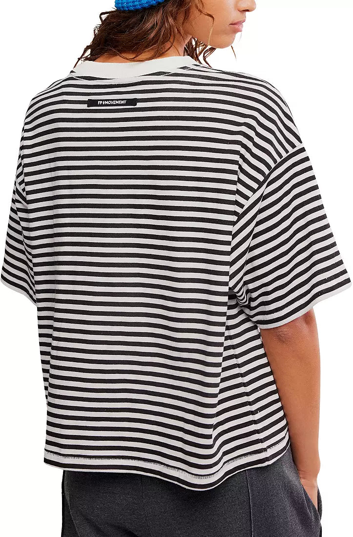 Free People Womens Striped Tackle Tee