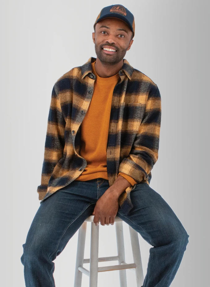 Old Ranch Mens Chase Organic Cotton Flannel Shirt