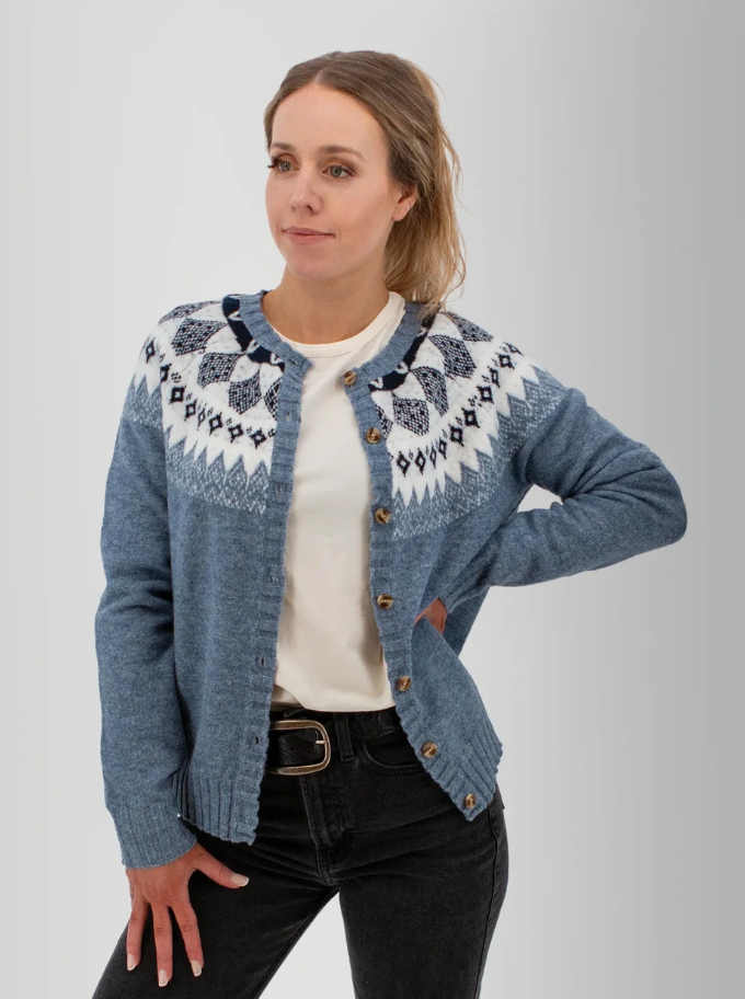 Old Ranch Reine Fair Isle Cardigan Sweater