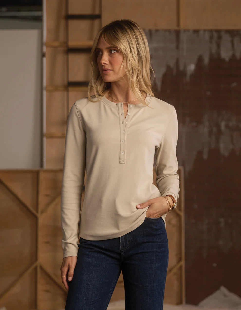 The Normal Brand Womens Puremeso Henley
