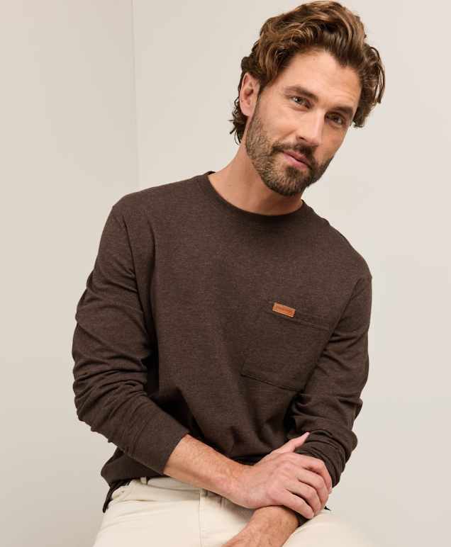 Pendleton Mens Long Sleeve Deschutes Pocket Tee