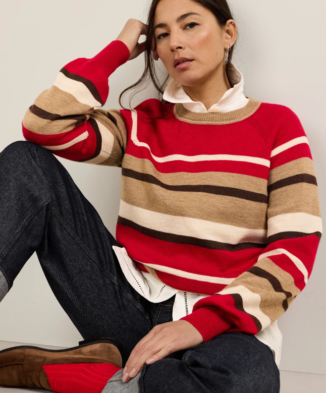 Pendleton Womens Merino Multi Stripe Sweater