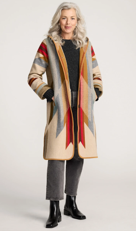 Pendleton Womens Wyeth Trail Wool Blanket Coat
