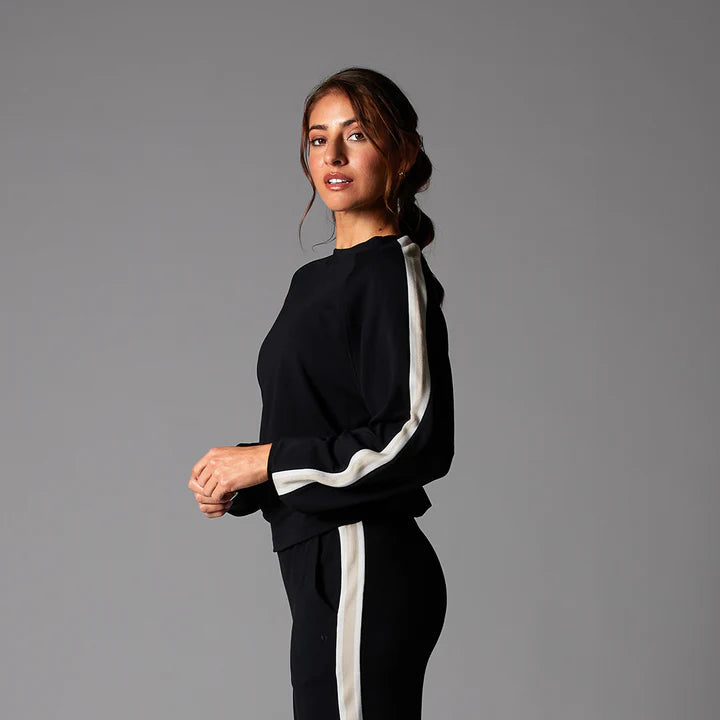 Tavi Womens Ease Crew Stripe Sweatshirt