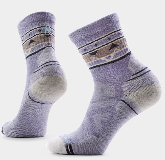 Smartwool Womans Light Cushion Hike Zig Zag Valley Mid Crew Socks