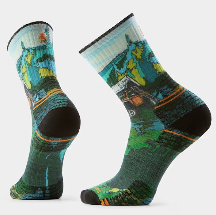 Smartwool Targeted Cushion Hike Trail Trekker Print Crew Socks