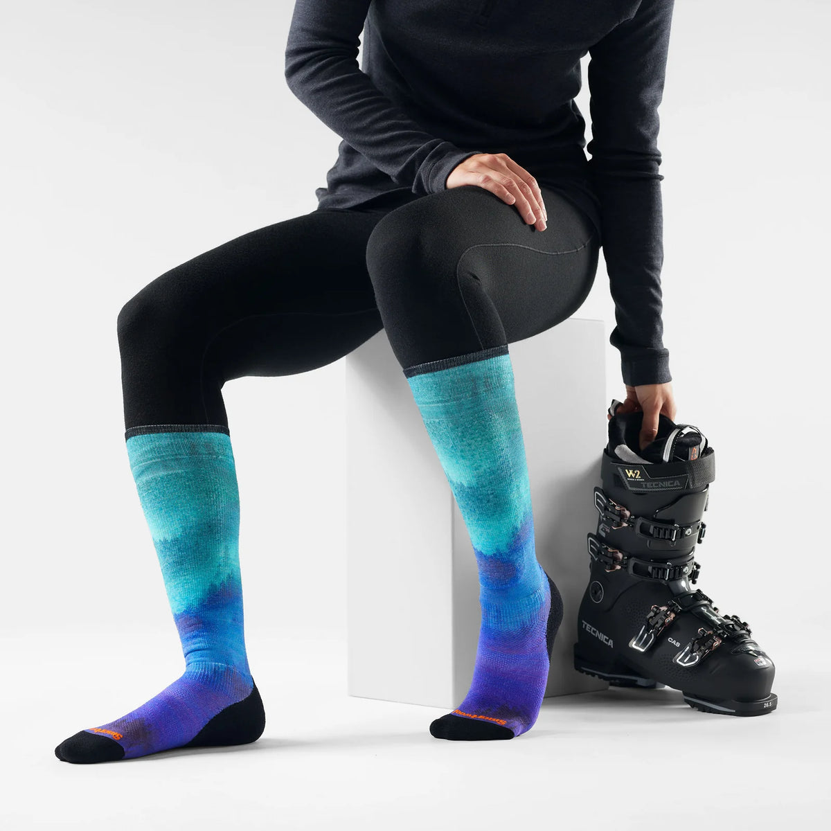 Smartwool Ski Compression Print Over The Calf Socks