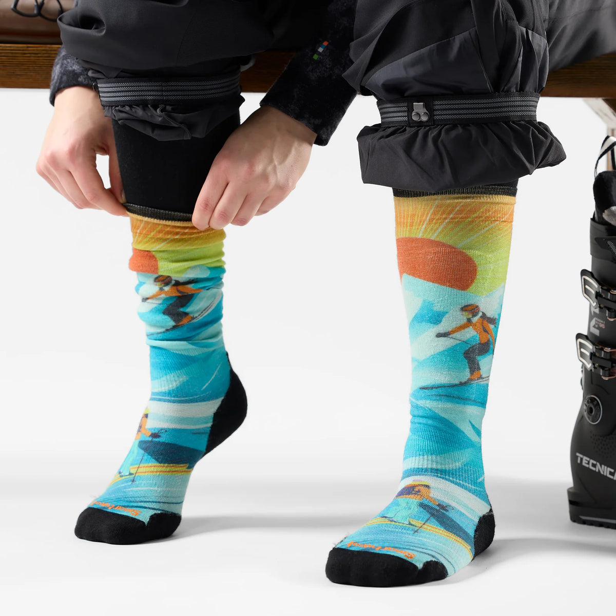Smartwool Womens Ski steep Days Print Over the Calf Socks