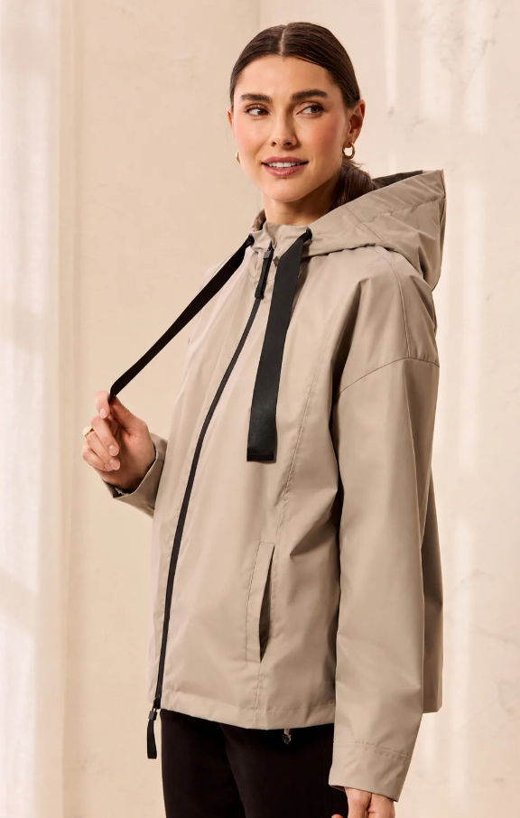 Tribal W Hydrochromatic Hooded Zip-Up Rain Jacket