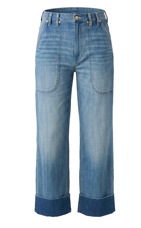 Liverpool Womens Relaxed Straight Leg Pant w/ utility pockets
