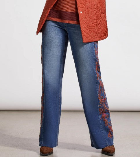 Tribal Womens Brooke Hugging Jean W/ Embroidery