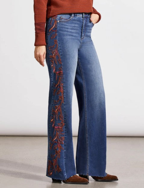 Tribal Womens Brooke Hugging Jean W/ Embroidery