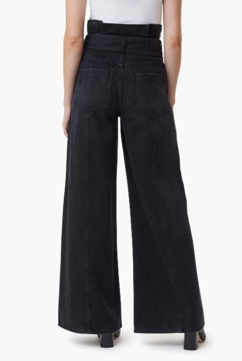 Habitual Womens Paperbag Extreme Wide Leg Belted Jeans